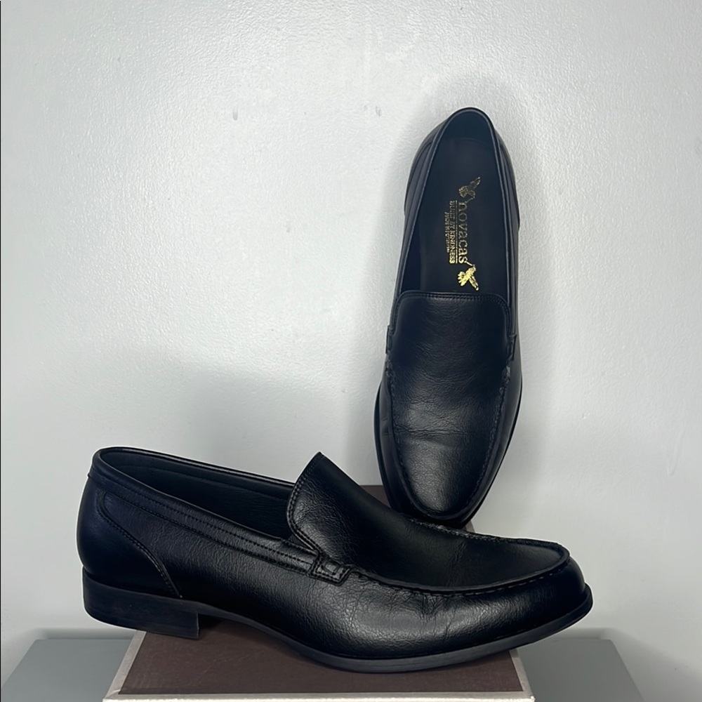 Classic Black Vegan Leather Loafers